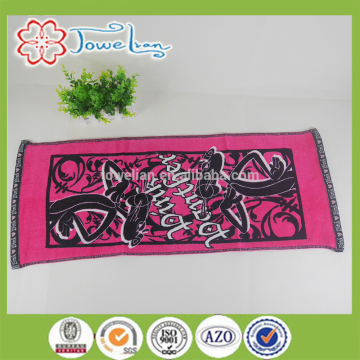 100% cotton reactive printed jacquard face towel