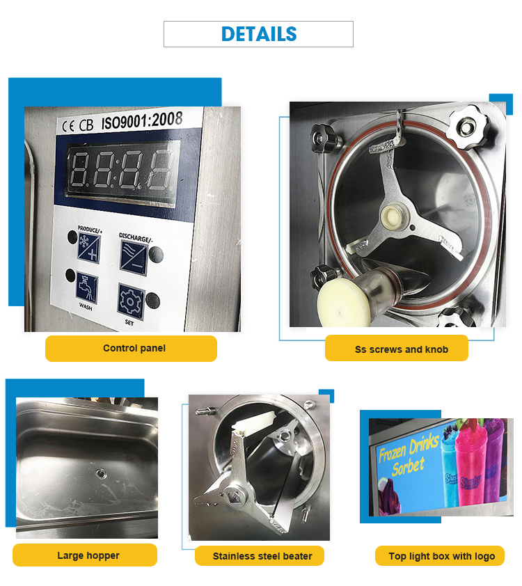 Bevroren drankcarbonaat Slush machine commerciële slush ijsmachine volledig afgesloten slush machine te koop
