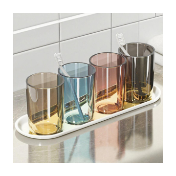 Colored Transparent Bathroom Glass Cup