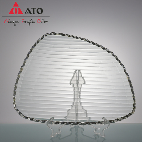 Clear glass charger plates dinner plates for event