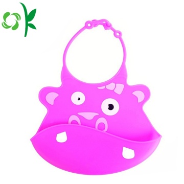 Creative Design Lovely Animal Printed Silicone Baby Bibs