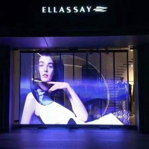 Transparent Facade P3.91 Advertising LED Screen