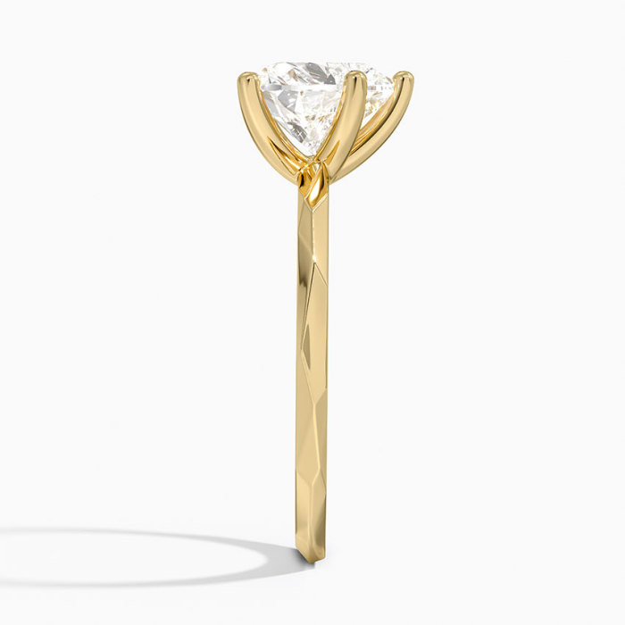 แหวนหมั้นเพชรรูปหัวใจทอง 18K Lab