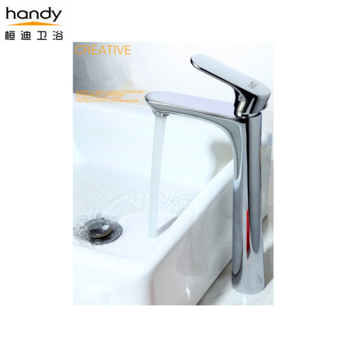 Fashion Single Cold Bench Mounted Chrome Basin Faucet