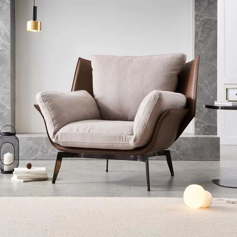 Chaise salon en lin en coton minimaliste italien