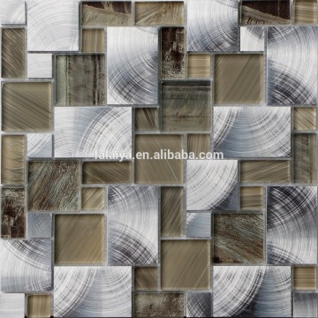 Foshan Glass Mosaic Tile Brushed Aluminium Factory BDS-134