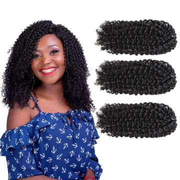3pcs/pack 8 Inches Marley Mali Bob  Braids Hair Braid Kinky Curly Twist Crochet Hair Extension Curly Soft Synthetic Manufacturer