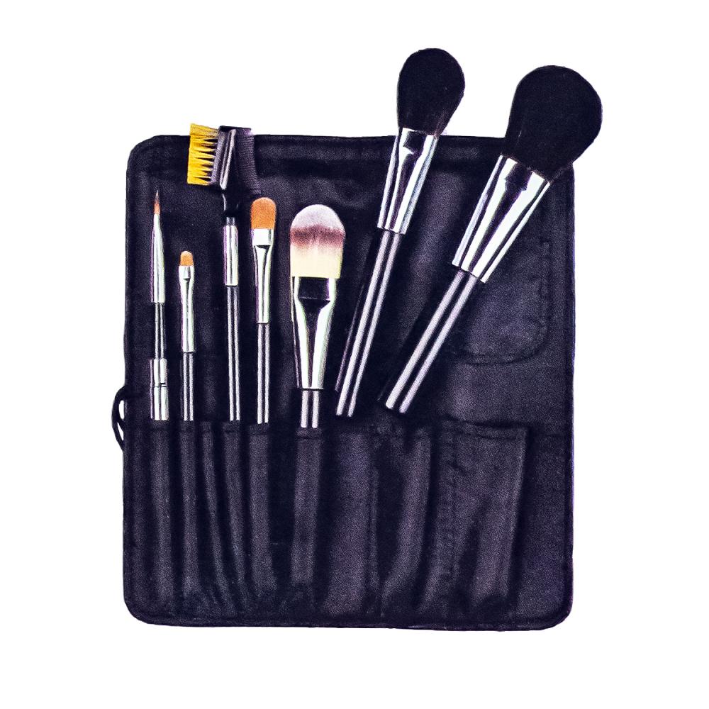 Conjunto de cepillo de maquillaje sable de cabra de 7 pcs de cabra