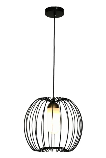White Global Lampbody Wire Cage Deco Pendant Lamp