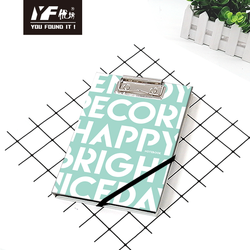 Custom color word style cute A5 clipboard binding loose leaf notebook hardcover diary