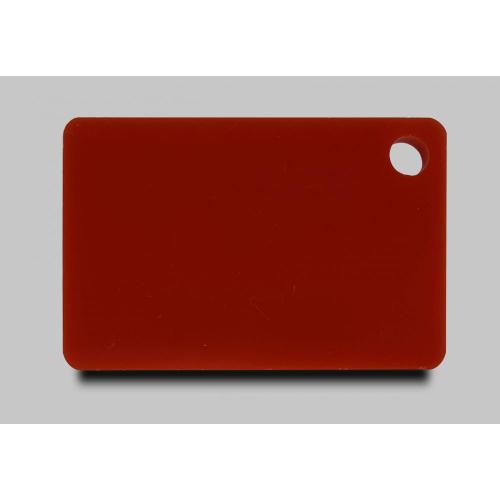 Feuilles acryliques coulées rouge 50% translucide