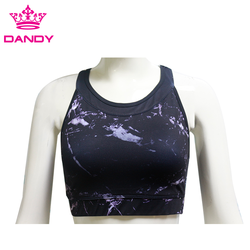 Sublimated yoga training bra