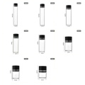 Clear Borosilicate Glass Display Vials with Screw Caps