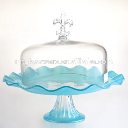 glass cake dom cupcake dom with ceramic stand