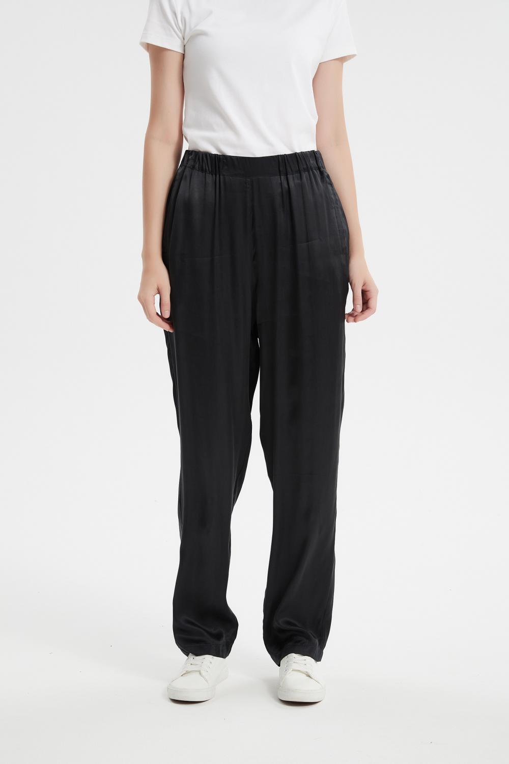 Long viscose pants, woven leisure pant for sports