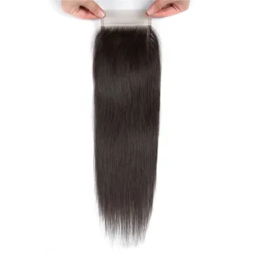 Wholesale factory price Soft Straight Human Hair Transparent Virgin Human Hair Lace Closure with Baby Hair 4x4 lace closure