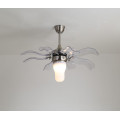 Brown and Transparency color ceiling fan with light