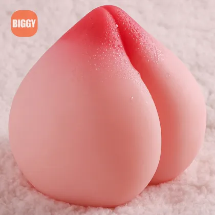 Peach shaped breast masturbator