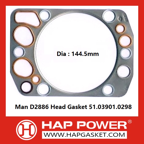 Hap Man 025 Man D2886 Head Gasket 51 03901 0298