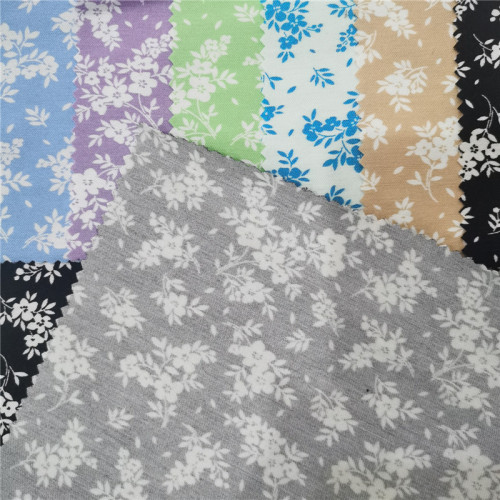 Polyester Spandex Bengaline Printed Fabric