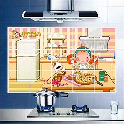 2015 Cute cartoon of kids design for kitchen cabinets sticker