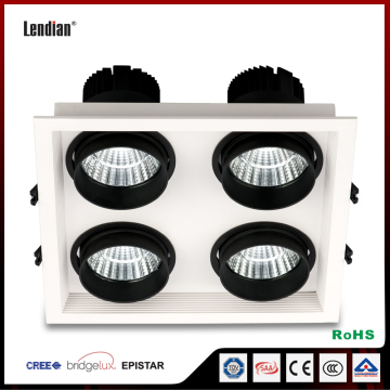 2016 Newest led Grille Lighting 4x9w venture lights For clothing shop four heads downlight