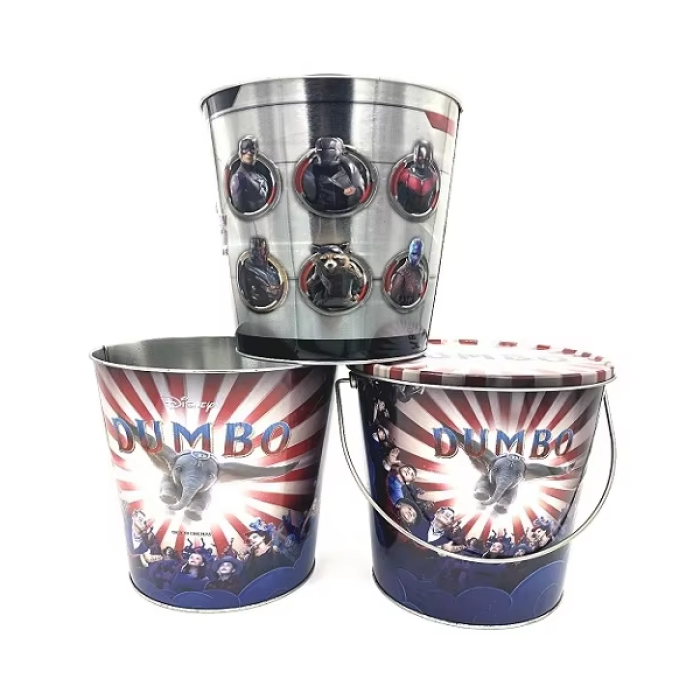 DADI 2.4L Metal Oval Tin Bucket Emboss Lid