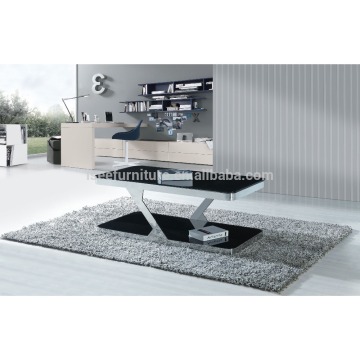 Glass Material and Modern Appearance living room mirror coffee table chrome legs ID809