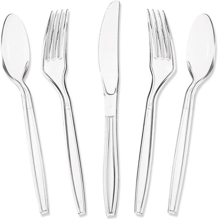 Disposable Food Grade PP Plastic Spoon Cutlery Set with Napkin