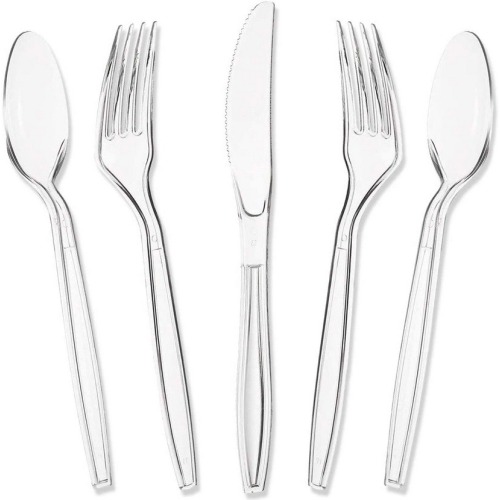 Disposable Food Grade PP Plastic Spoon Cutlery Set with Napkin