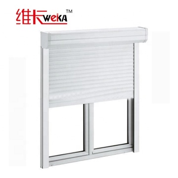 Electric Roller Metallic Window Shutters with Double Sliding Windows