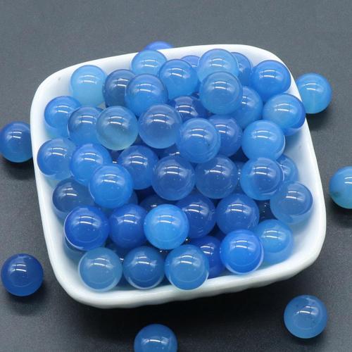 Blue Agate 8MM Stone Balls Home Decoration Round Crystal Beads