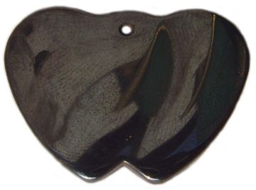 Hämatit Double Heart Anhänger für Modeschmuck Gesundheit Geschenke