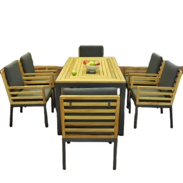Used Teak Wood Outdoor Dining Set - Table and Chair