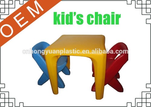 Children's plastic chair and table set, PE rotomolded plastic chair with backrest