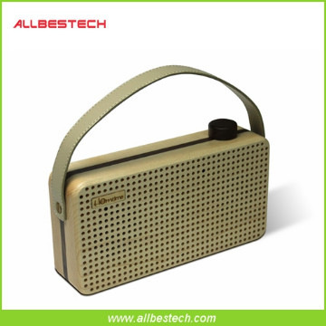 Portable Bluetooth Speaker with real wood for Smartphone