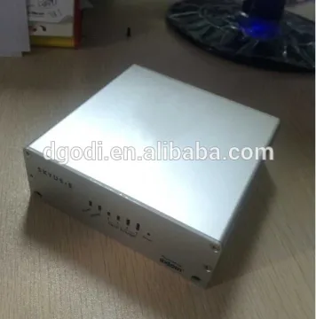 metal custom made aluminium enclosure box with brushed and clear anodized