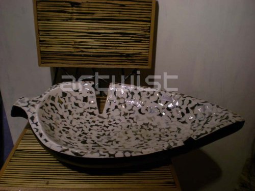 Black &amp; White Art Dining Table Ornaments / Special Plate