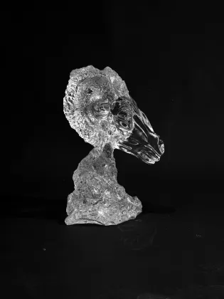 Sheep Head Crystal Sculpture