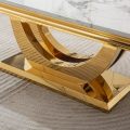 Marble Coffee Table with Stainless Steel Frame