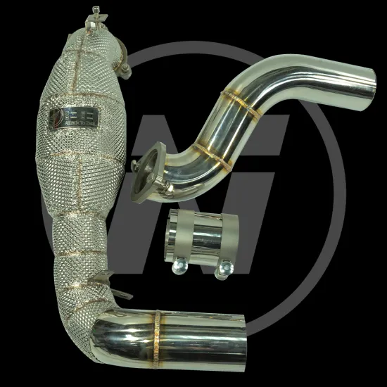 high flow catless exhaust downpipes for Mercedes Benz A35 W177 CLA35 C118 AMG downpipe