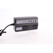 محول طاقة السيارة من 12 فولت إلى 24 فولت إلى 220 فولت مع منافذ متعددة وQC3.0