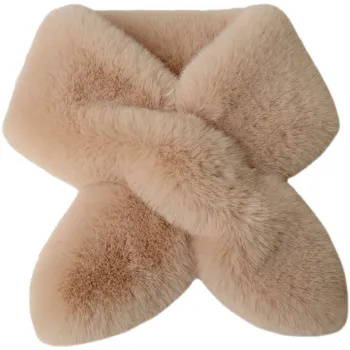 Women's Winter Faux Rabbit Fur Scarf - Solid Color Neckerchief