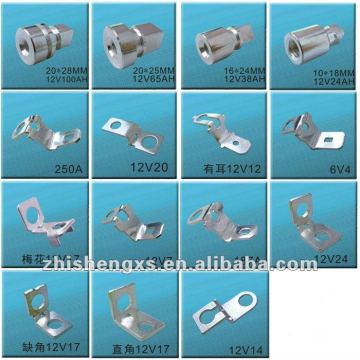 Lead acid battery brass insert