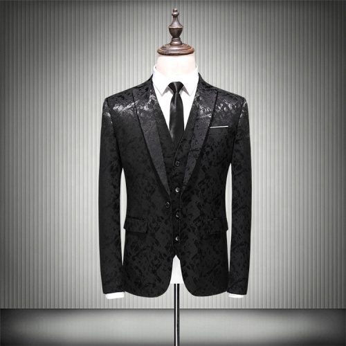 Top Design Men's Leather Breathable Wedding Suit