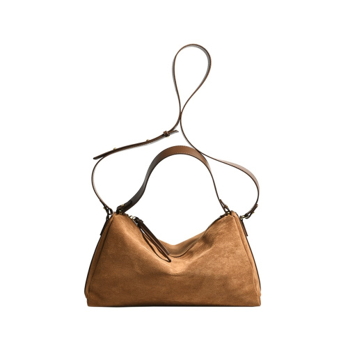 Women's brown leather crossbody bag