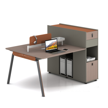 Modular 2-Seater Extendable Wooden Office Desk for Open Space Coworking