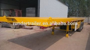 Bottom price classical 1000mm 3axle 40 ft flatbed semi trailer