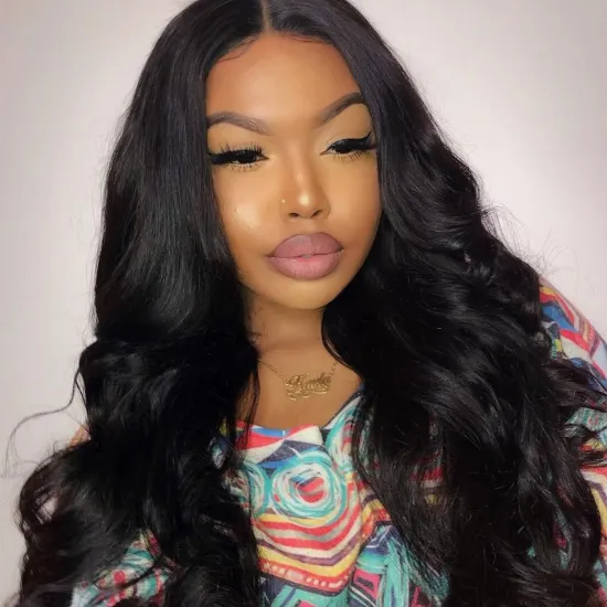 YueXiu Hair High Quality Natural Black Human Hair 13x4 Lace Front Wig Wholesale Body Wave Lace Front Wig Human Hair