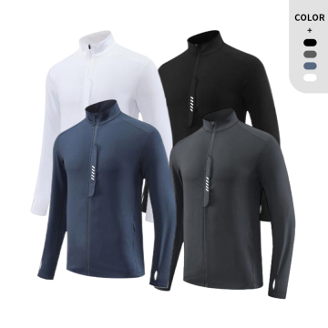 Men Running Jacket Training Zipper Jogging